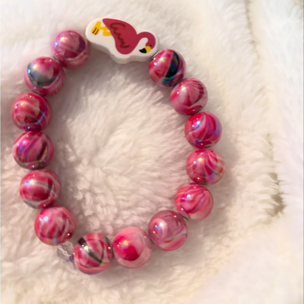 Pink Flamingo Beaded Bracelet